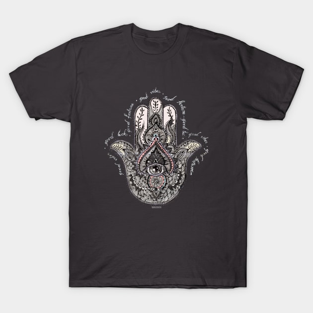 Hand of Fatima - 2 T-Shirt by FanitsaArt